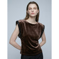 Sunset Velour Top Cocoa Brown