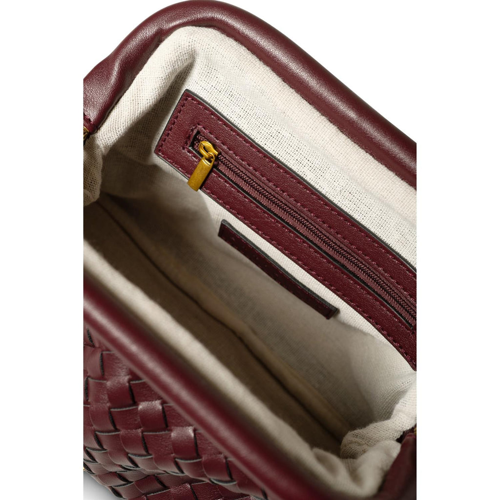 Woven Clutch Burgundy