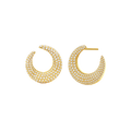 Wishbone Hoops Sparkle Gold