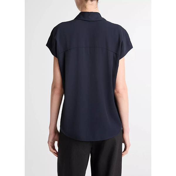 Cap Slv Hidden Plkt Bluse Coastal