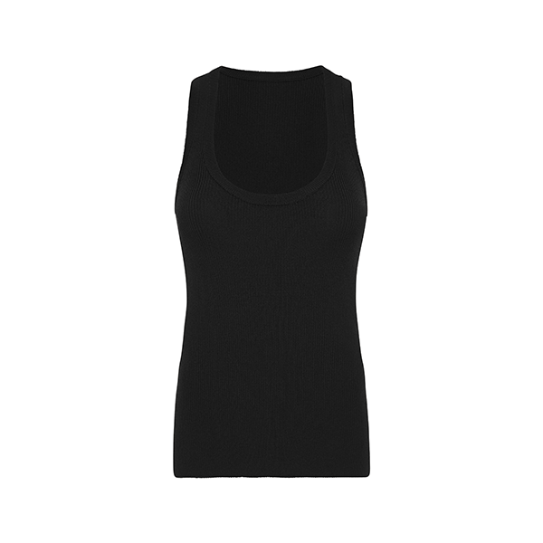 Ribbed Tank Black