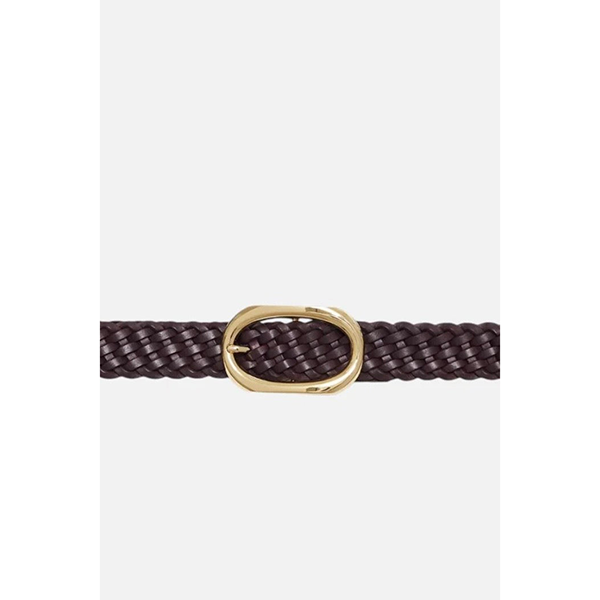Signature Link Belt Braided Fig
