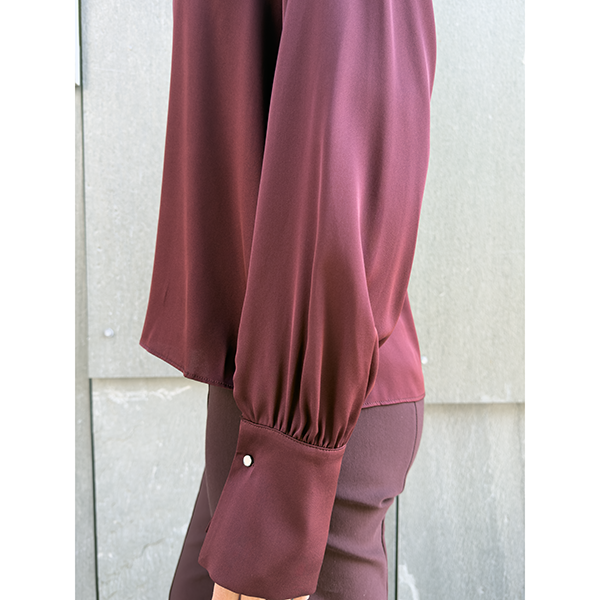 Luna Blouse Burgundy