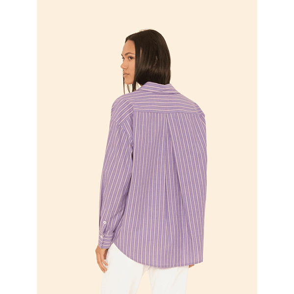 Hayven Shirt Violet Rouge Stripe