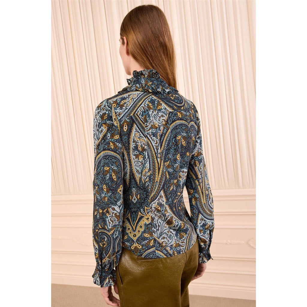 Catroux LS Silk Blouse Prussian