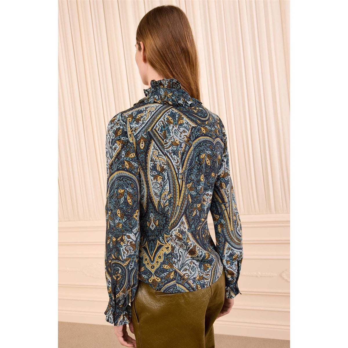 Catroux LS Silk Blouse Prussian
