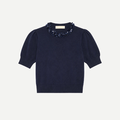Jude SS Embellished Top Midnight