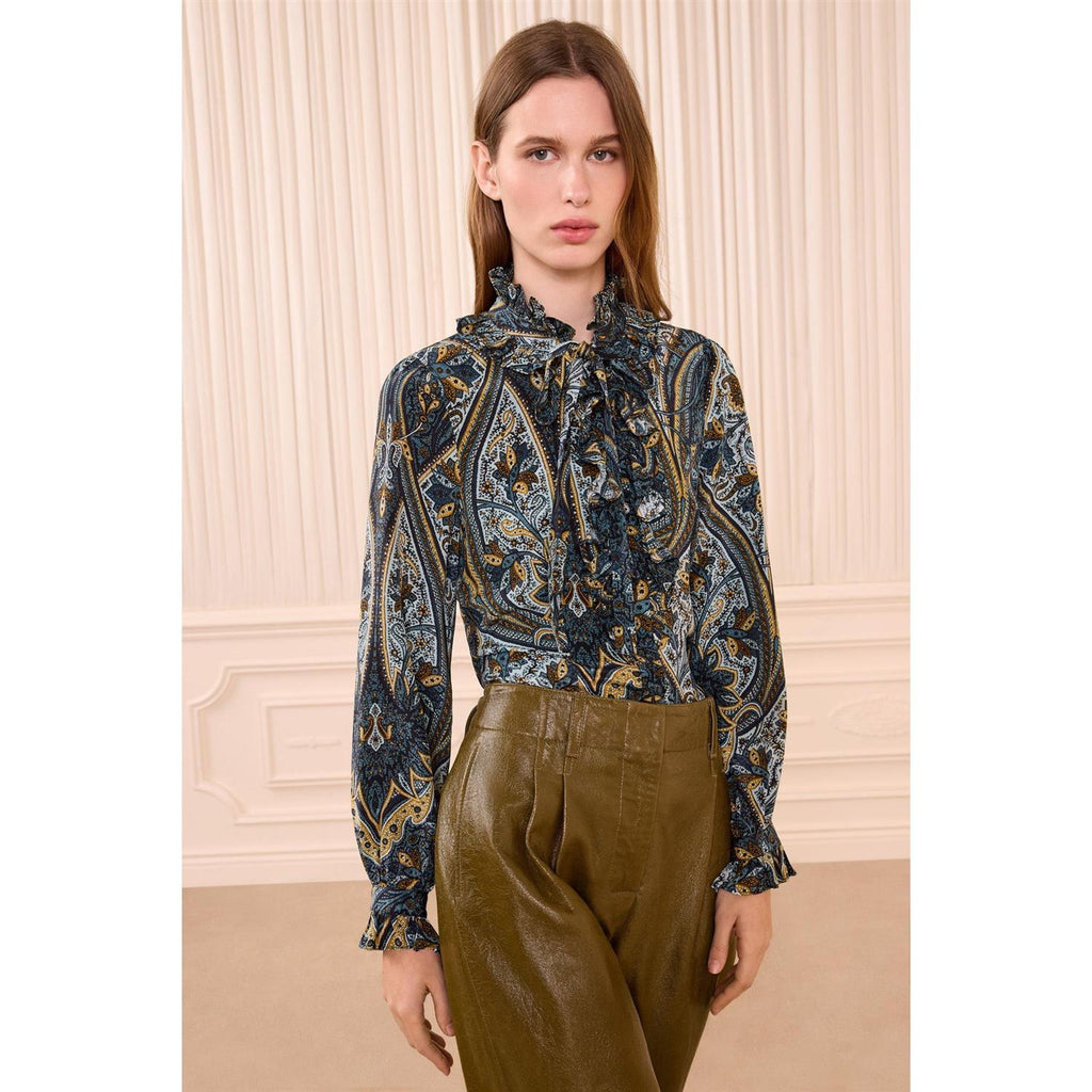 Catroux LS Silk Blouse Prussian