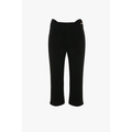 Tab Detail Cropped Trouser Black