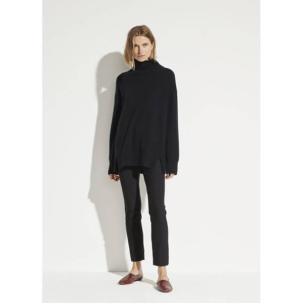High Waist Cigarette Pants Black