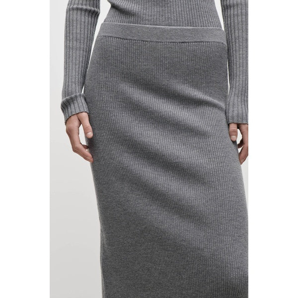 Fitted Skirt Grey Melange