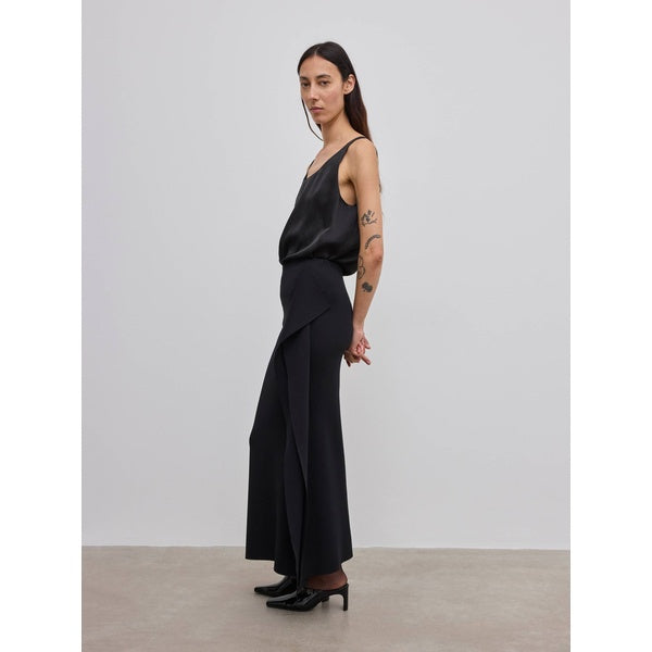 Draped Knit Skirt Black