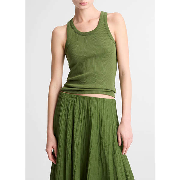 Modal Scoop Nk Tank Herb