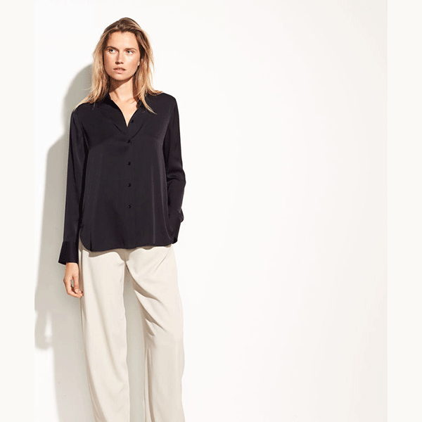 Slim Fitted Blouse Black