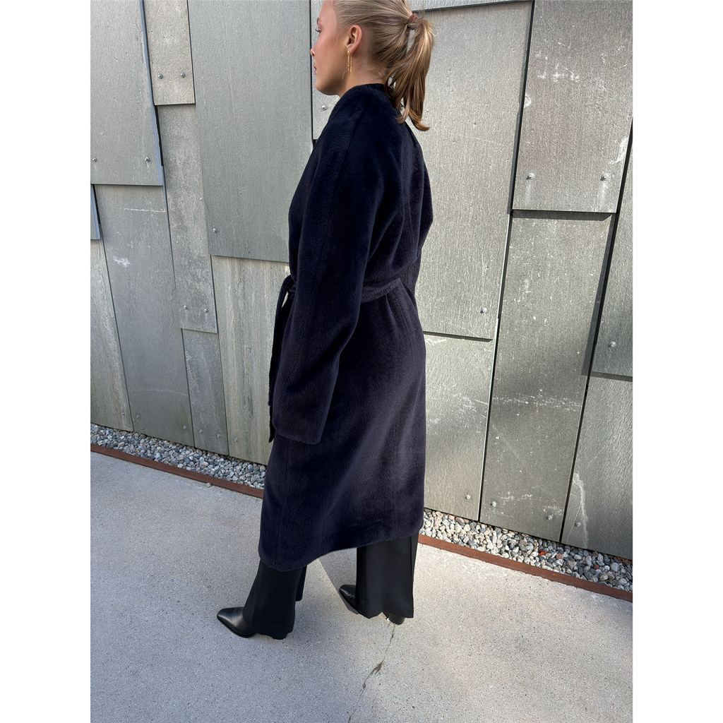 Francesca Alpaca Coat Navy