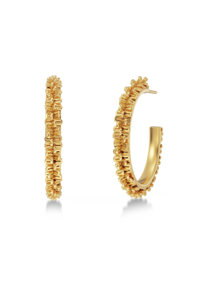 Tinsel Creoles L Gold