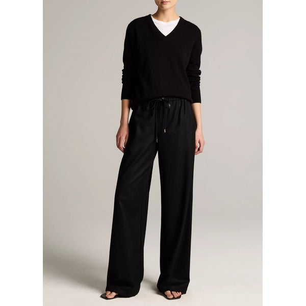 Casual V-neck Sweater Black