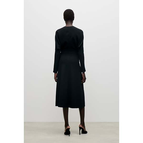 Dolman Midi Dress Black