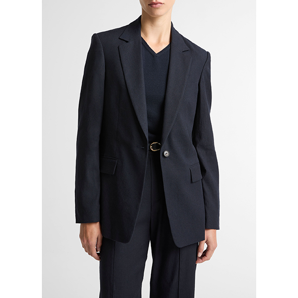 Linen Single Breasted Blazer Coastal