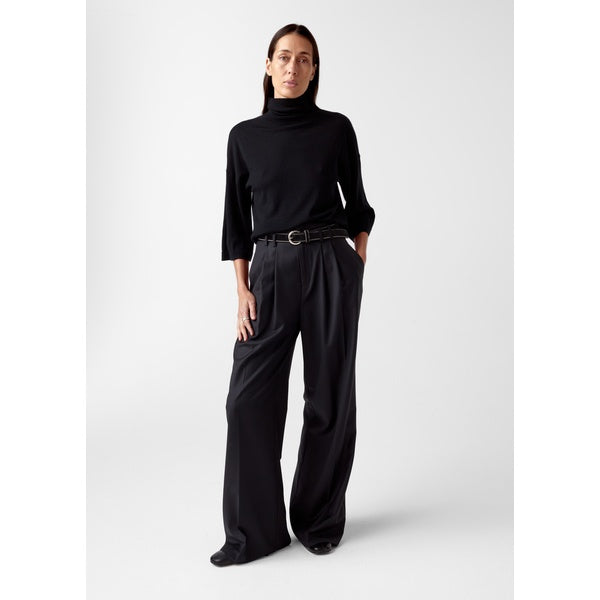 Amelia Wool Trouser Black