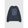 Harvey Crew Sweatshirt Snake Washed Black
