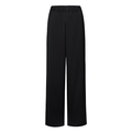 Mid Waist Lace Trim Pull On Black