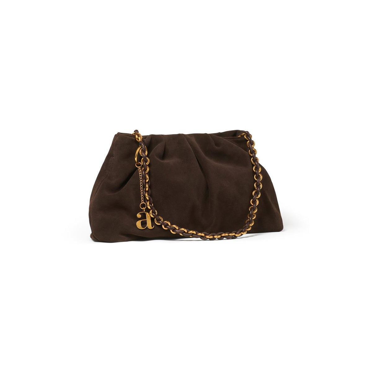 Maxime True Suede Clutch Dk Brown