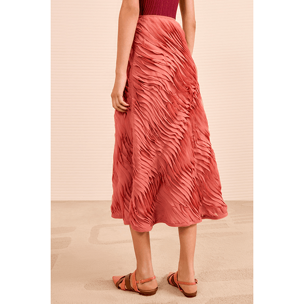 Amiko Midi Skirt Chestnut