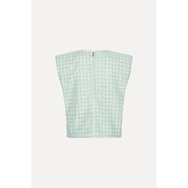 Beaded Boxy Top Ice Flow