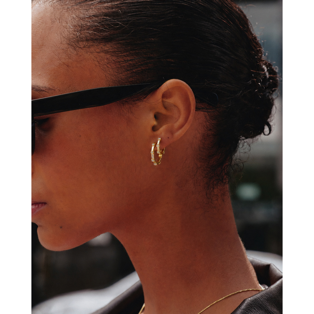 Celeste Hoops L Gold