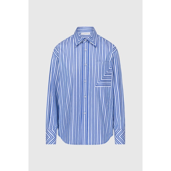 Pocket Detail Shirt Blue/White