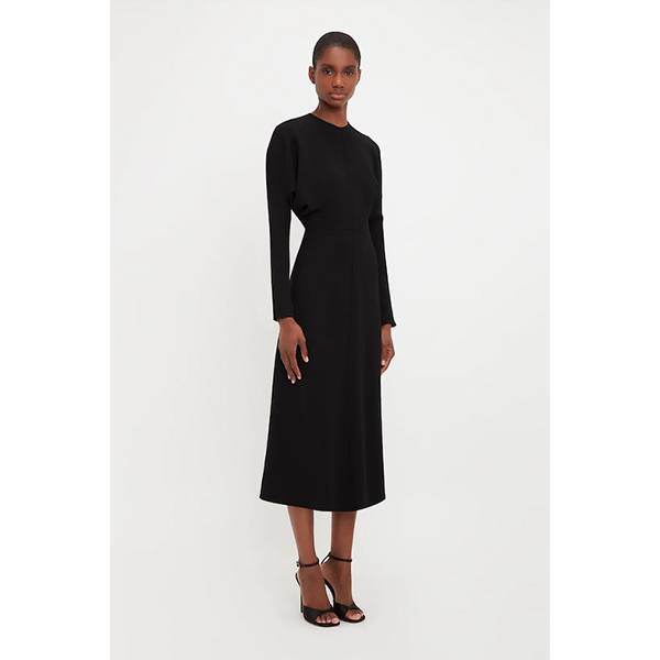 Dolman Midi Dress Black