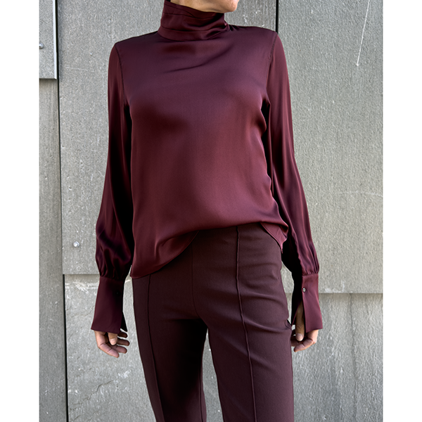 Luna Blouse Burgundy