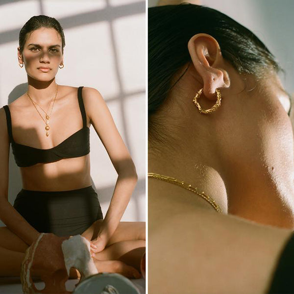 The Lunar Rocks Hoop Earrings