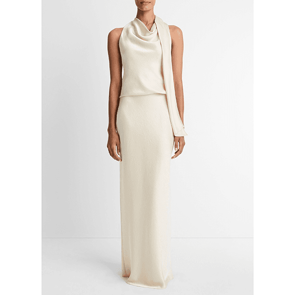 Fluid Satin Scarf Top Bona