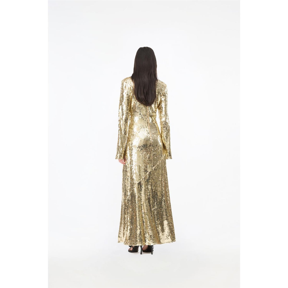 Sequins Maxi Dress Gold