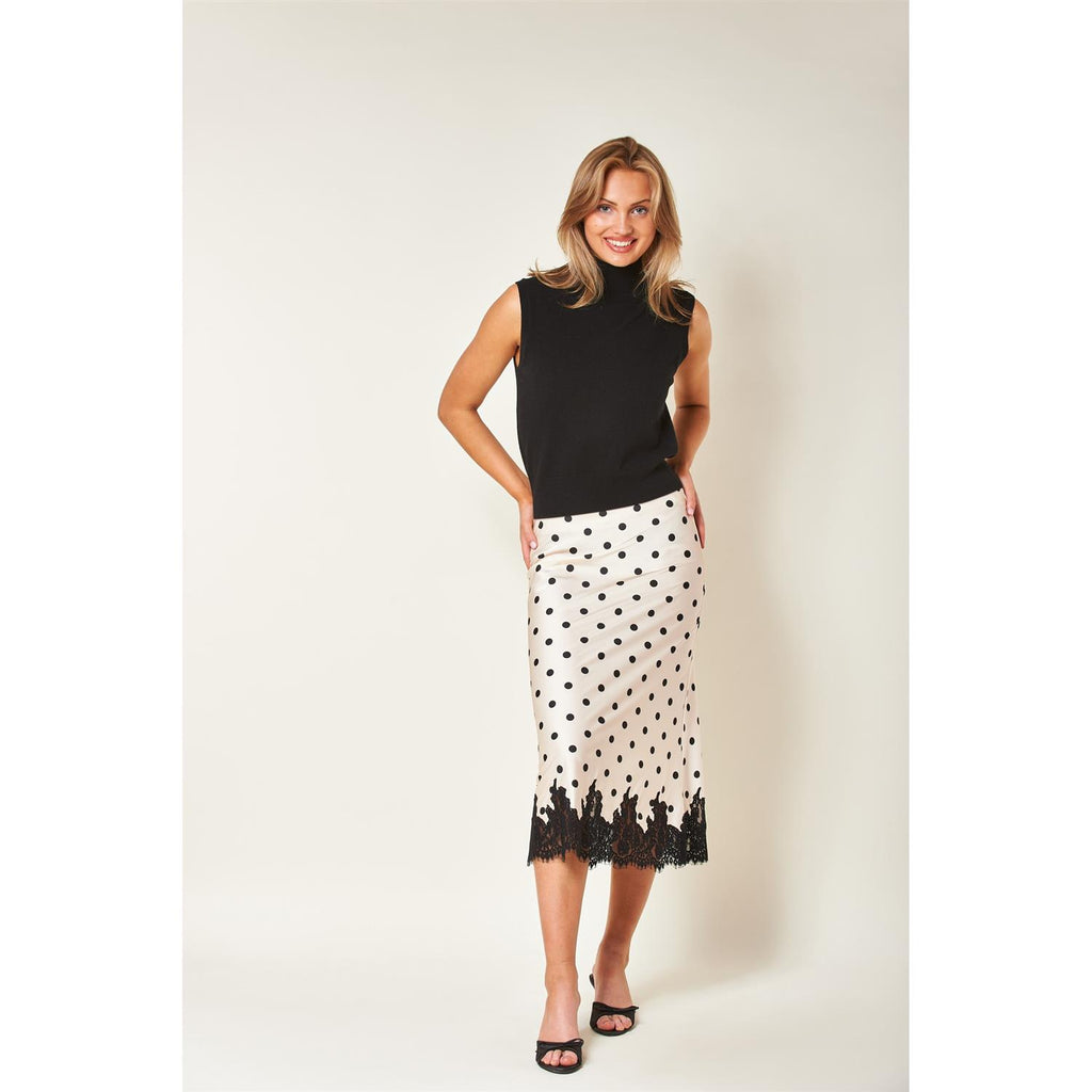Lynne Skirt Black Polka Dot