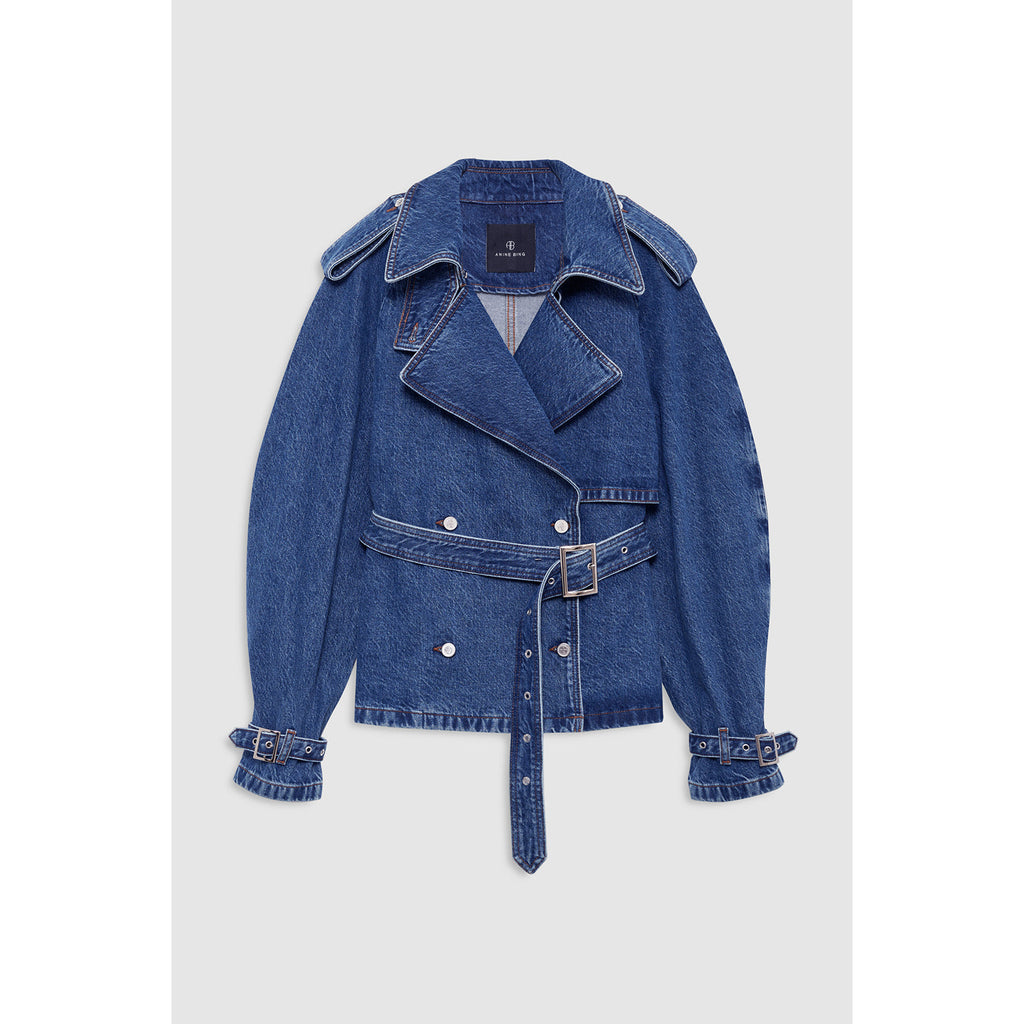 Pascale Trench Clean Indigo