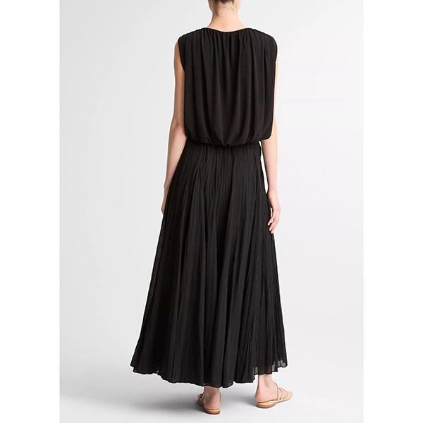 Crinkled Maxi Skirt Black
