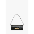 Dorian East-West Clutch Black Croc