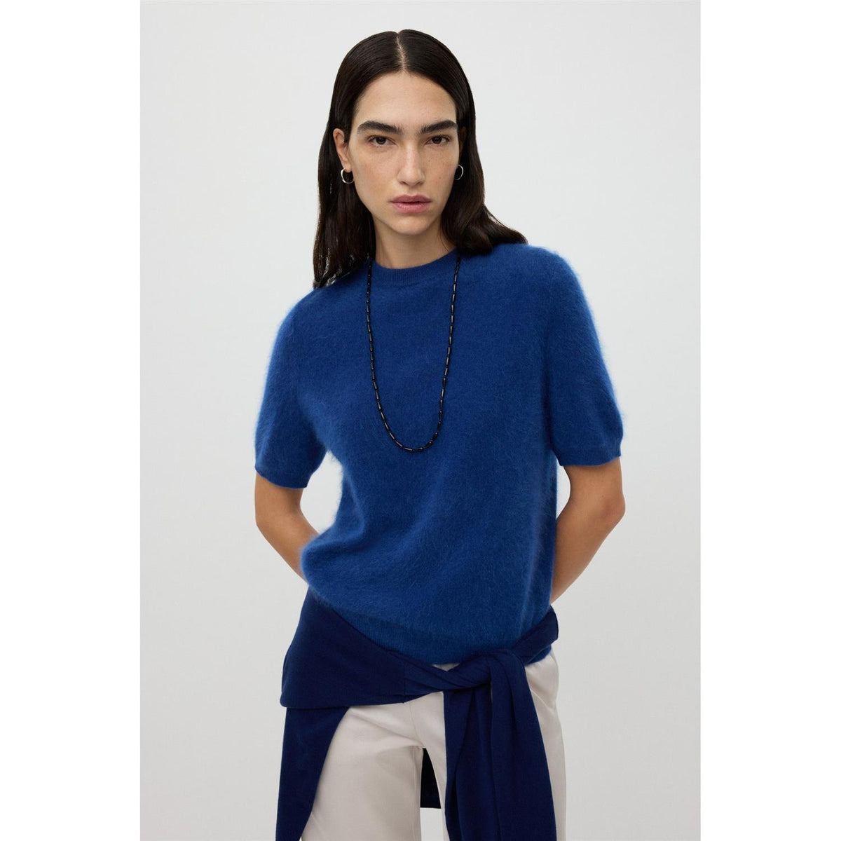 Brushed Short Sleeve Ink Blue
