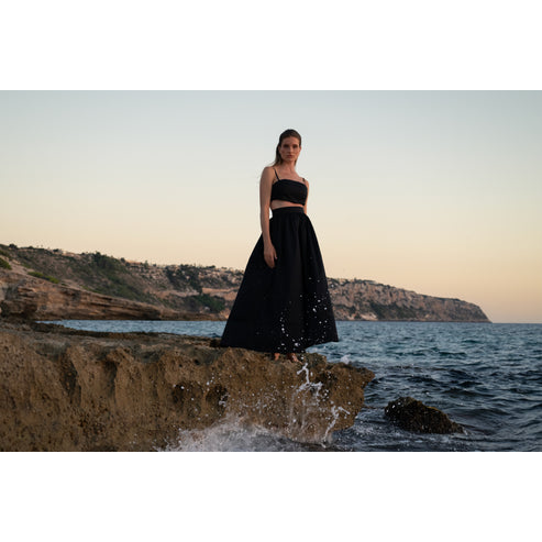 Rosina Crop Top Black
