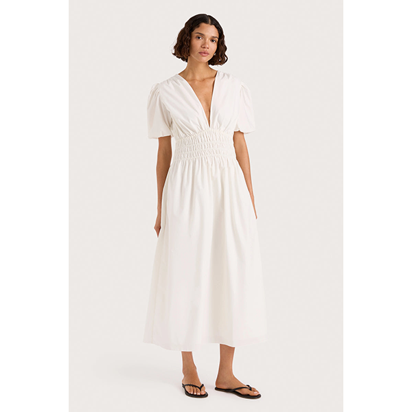 Grace Midi Dress White