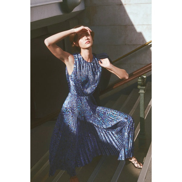 Malin SS Satin Dress Lapis