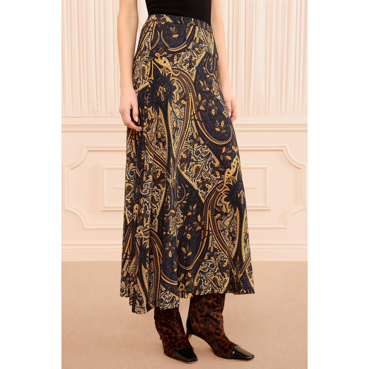 Paola Jersey Skirt Twilight Paisley