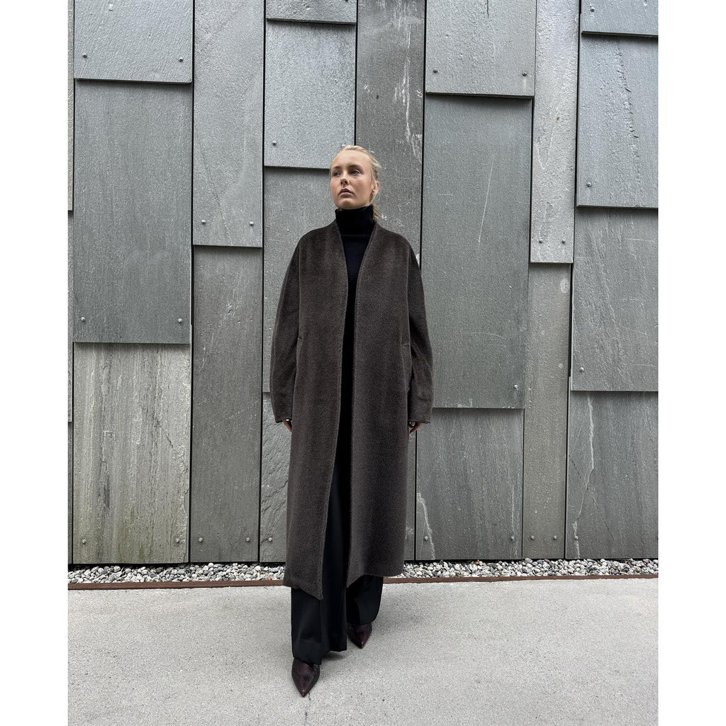 Francesca Alpaca Coat Brown