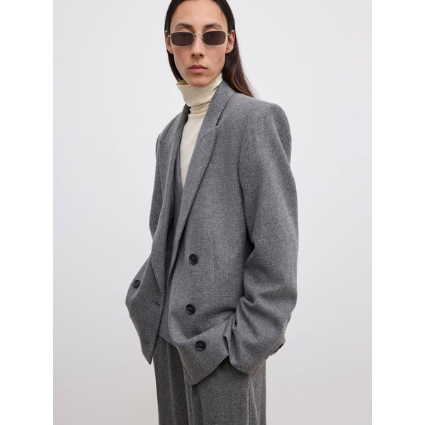 DB Flannel Blazer Light Grey Melange