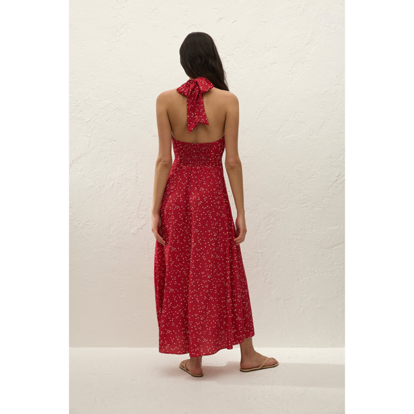 Jennah Midi Dress Linnea Dot Rosso