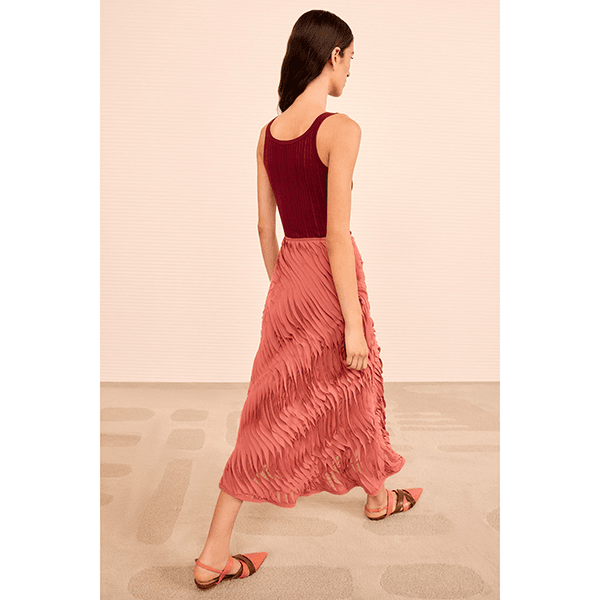Amiko Midi Skirt Chestnut