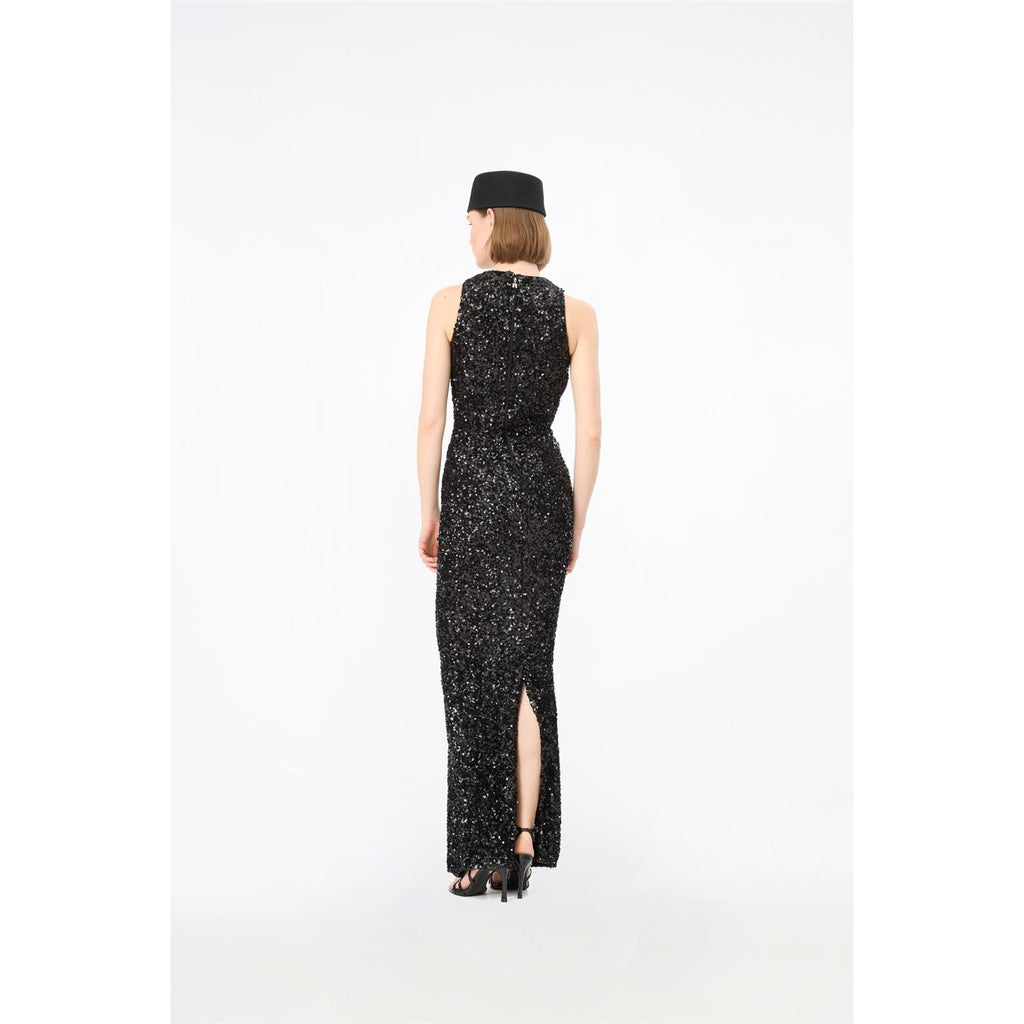 Sequins Sleeveless Dress Black